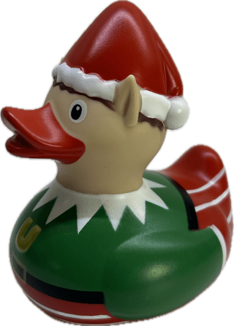 Bud Deluxe Christmas Elf Rubber Duck