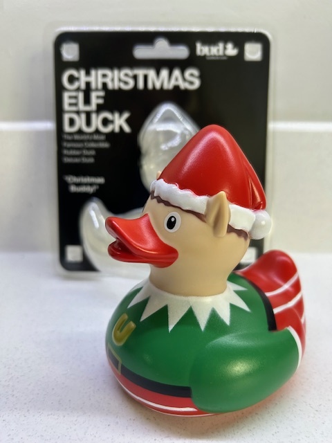 Bud Deluxe Christmas Elf Rubber Duck