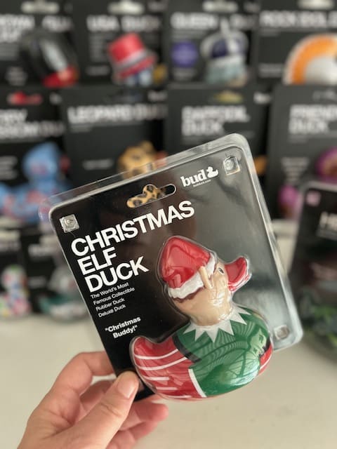 Bud Deluxe Christmas Elf Rubber Duck