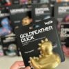 BUD Deluxe Gold Feather Rubber Duck