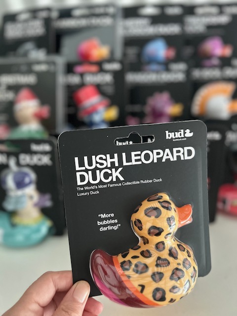 Bud Luxury lush Leopard Rubber Duck