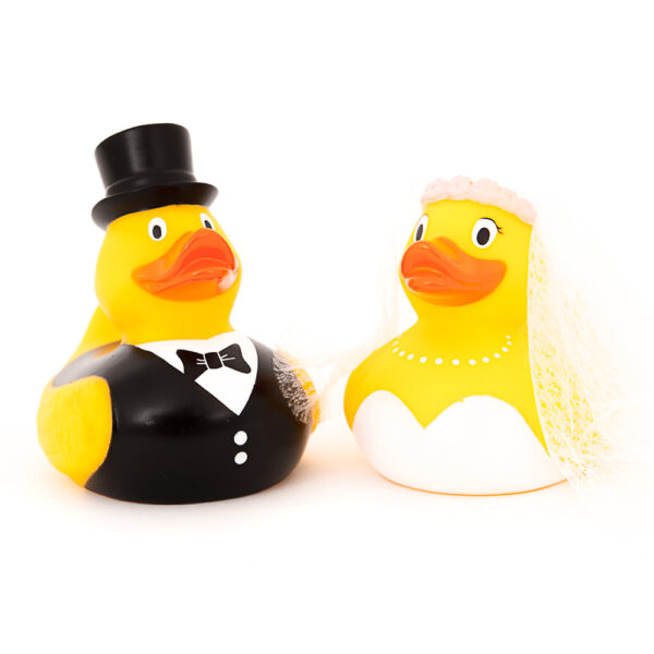 Bride and Groom Wedding Rubber Duck Set