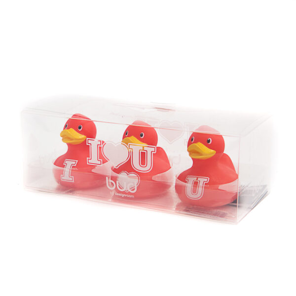 Bud Mini Luxury I Heart You Rubber Duck Set