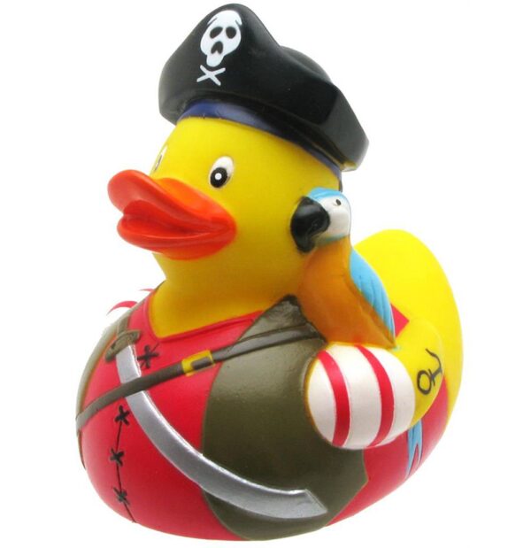 Pirate with Parrot Rubber Duck