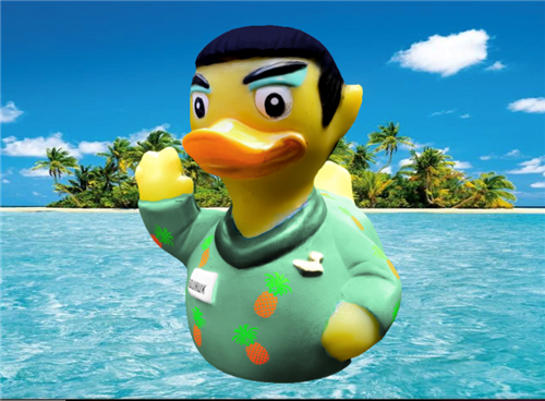 CelebriDucks Tropical Squawk Rubber Duck