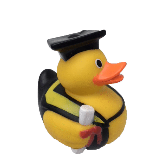 Graduate with black robe Rubber Duck