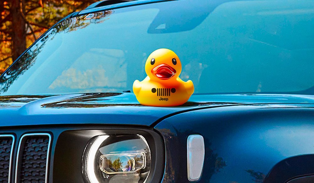 rubber duck in a bottle