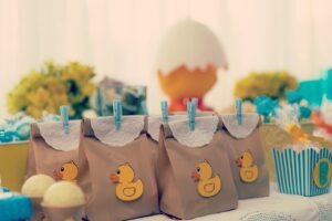 Rubber duck themed party bags