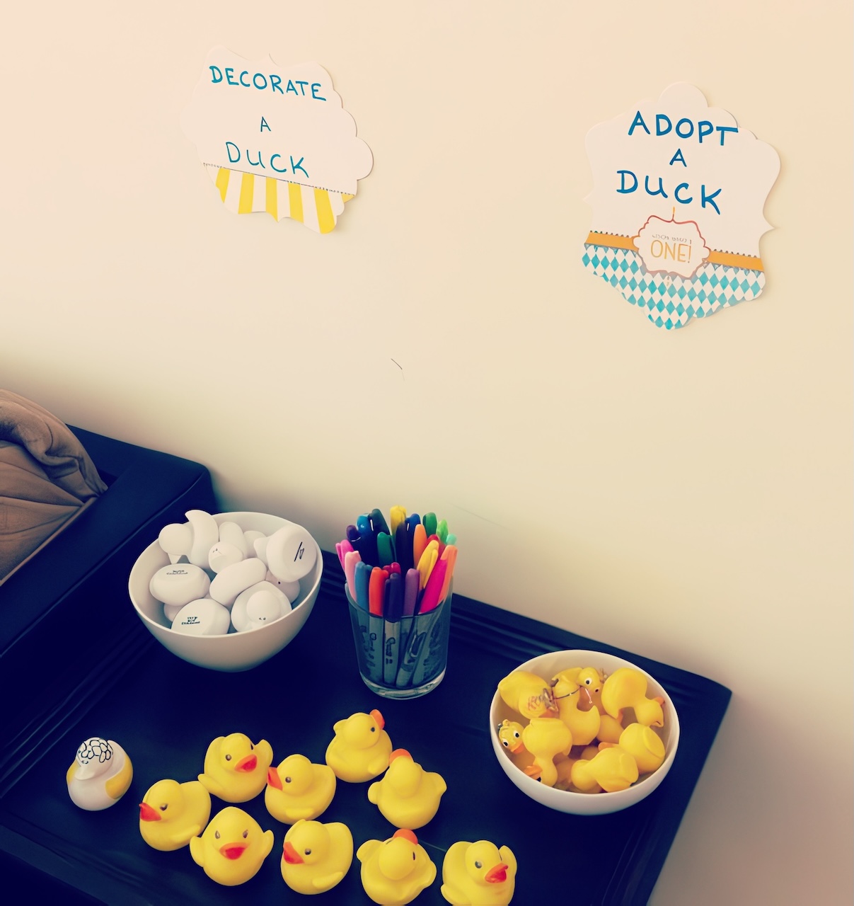 Rubber duck themed party bags
