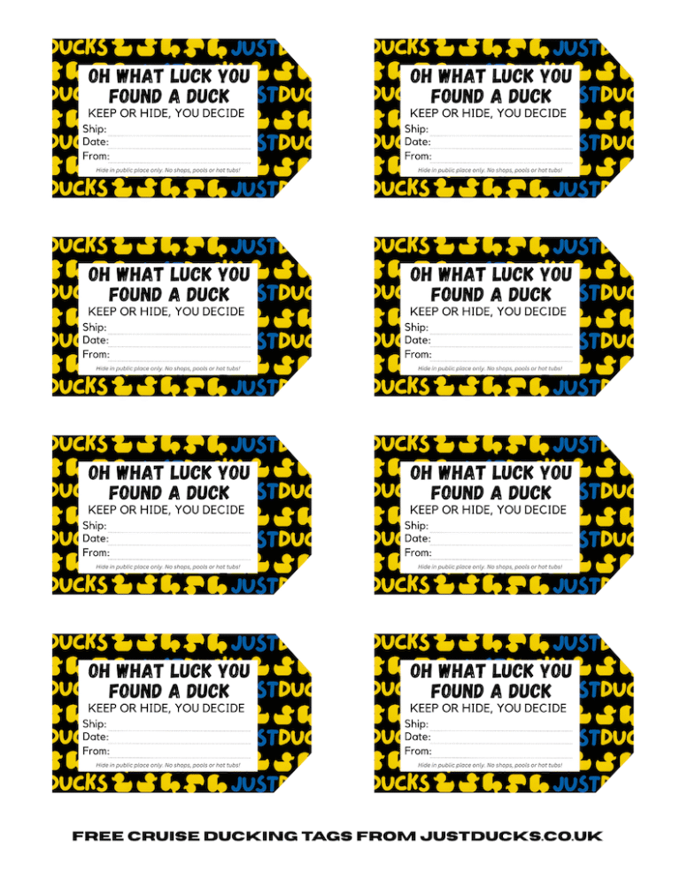 Free Cruise Ducking Tags backup.justducks.co.uk