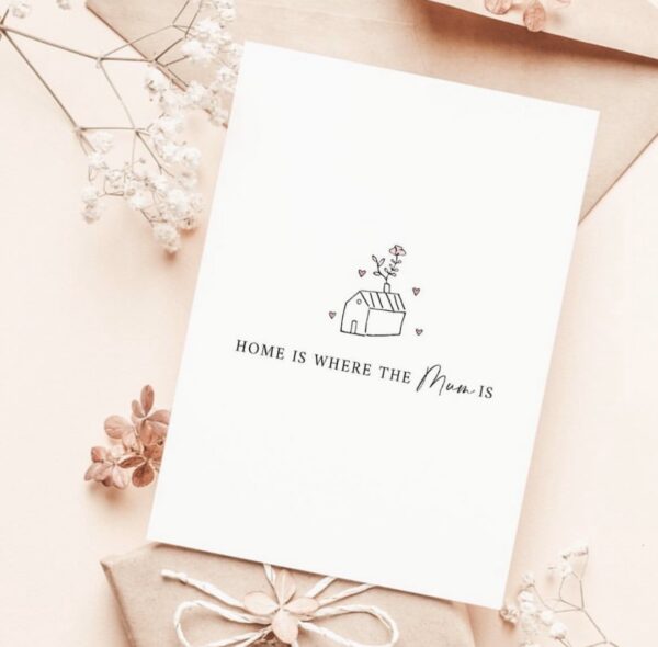 Greetings Card – ‘Home Is Where The Mum Is’