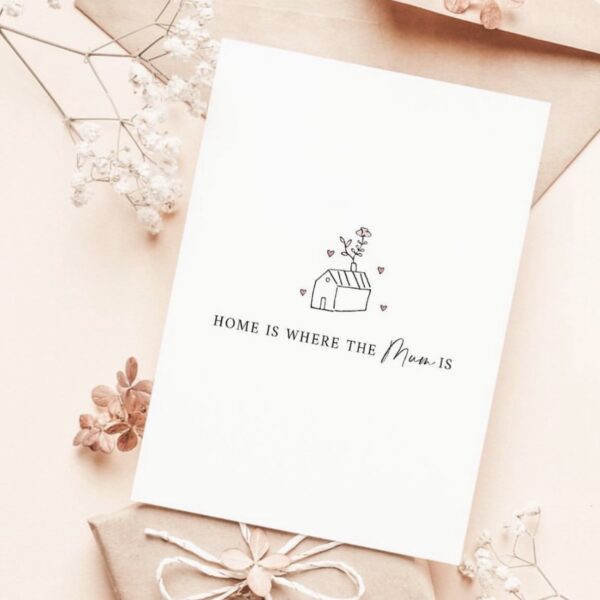 Greetings Card – ‘Home Is Where The Mum Is’